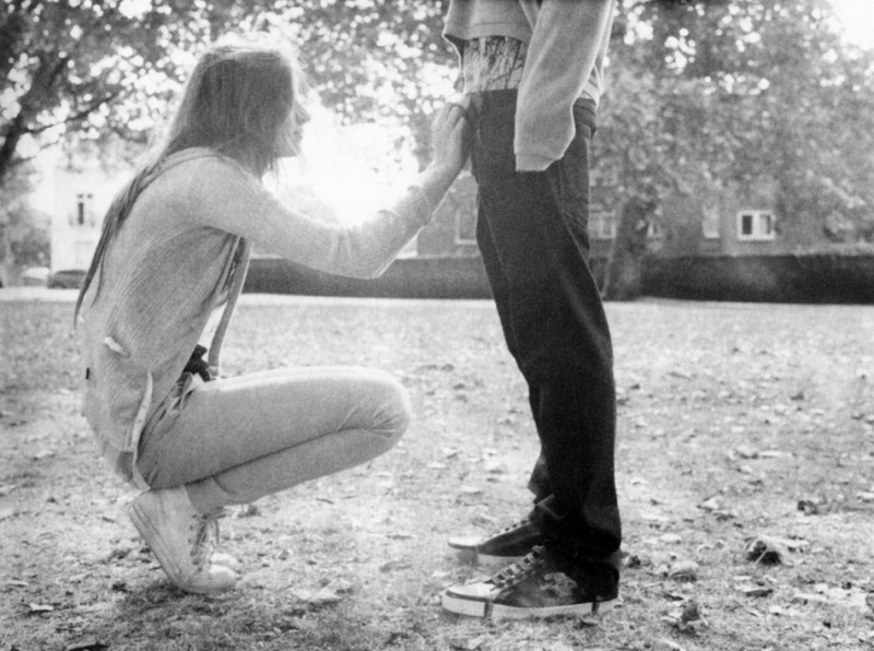 Create meme: a girl on her knees in front of a man, a couple, photos of friends