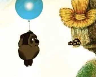 Create meme: winnie the pooh, winnie the pooh on a balloon, Winnie the Pooh cartoon Soviet
