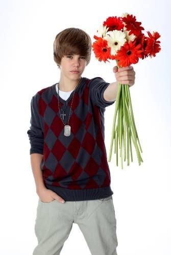 Create meme: Justin Bieber , Justin Bieber with flowers, justin bieber 14