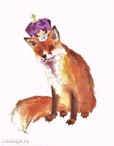 Create meme: watercolor painting, animal art, chanterelle