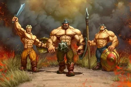 Create meme: hero , three heroes art, russian hero art