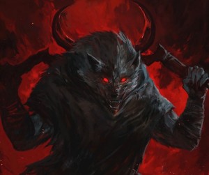 Создать мем: powerwolf обложки, демонический лев, оборотень арт