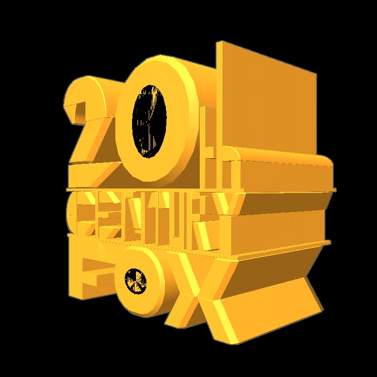 Создать мем: 3d модель логотипа 20 сенчури фокс, 20 th century fox логотип, 20th century fox sketchfab