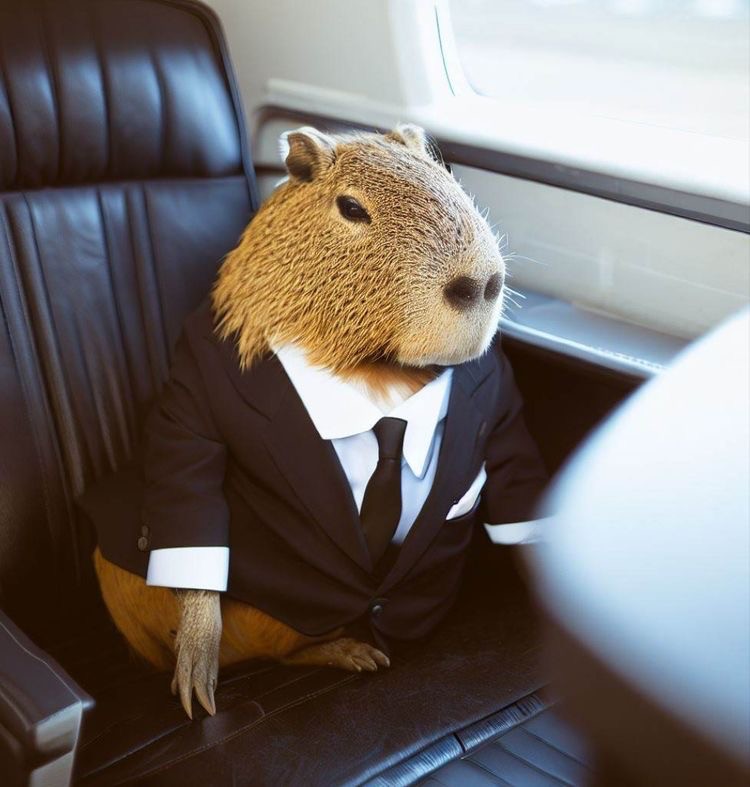 Create meme: email marketing, capybara in the office, capybara and beaver