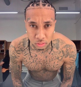 Create meme: Male, rappers, tyga hair