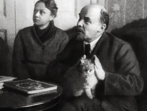 Create meme: Lenin Lenin and Krupskaya