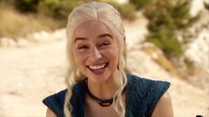 Create meme: Daenerys Targaryen, the mother of dragons, laughter daenerys