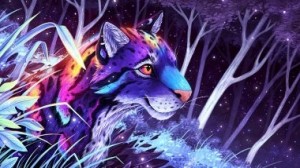 Create meme: wolf fantasy, wolves are cool artworks, neon wolf
