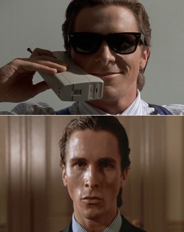 Создать мем: christian bale american psycho, патрик бэйтмен