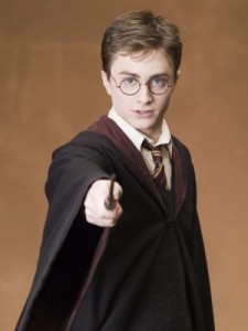 Create meme: Harry Potter with a magic wand