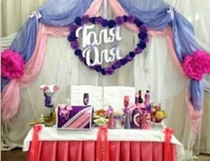 Create meme: decoration of wedding hall, decorating with balloons in the style of Princess Sofia, design wedding