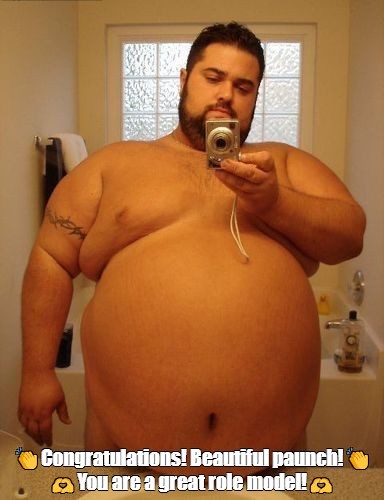 Создать мем: толстый мужик, жирный мужчина, большой живот