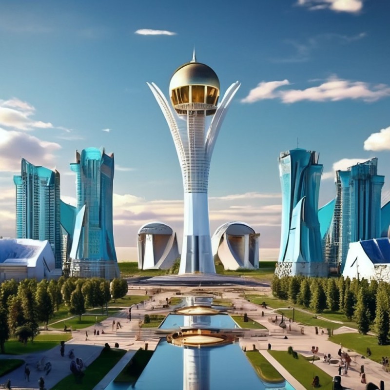 Create meme: astana bayterek monument, astana, Bayterek Astana