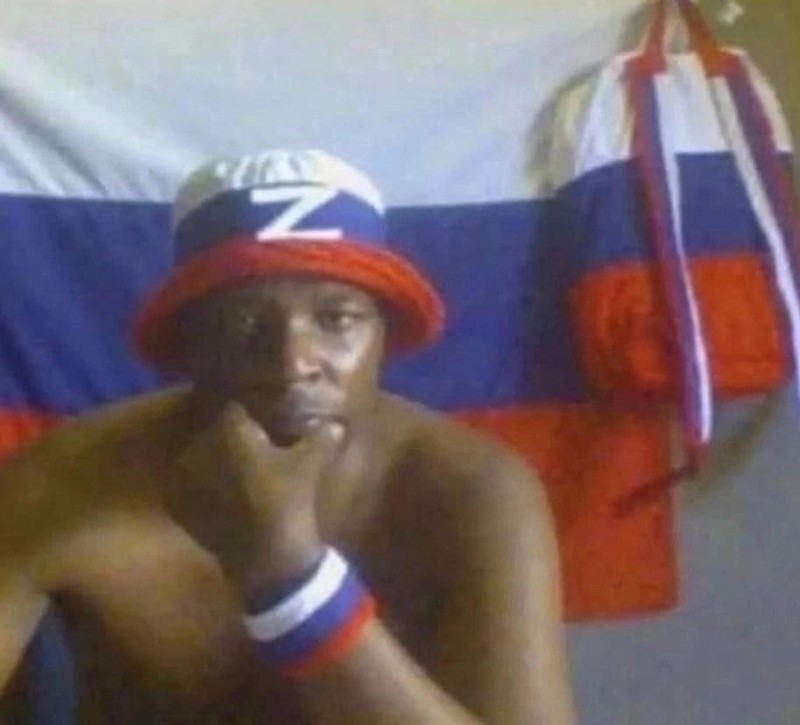 Create meme: The Negro is a patriot of Russia, The negro is a patriot, boy 