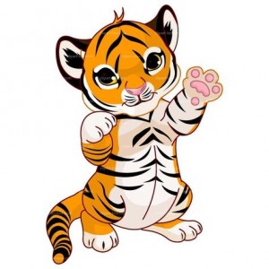 Create meme: tiger Taekwondo, cute tiger pattern, tiger clipart