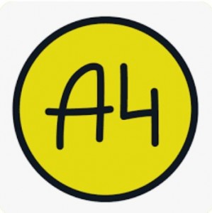 Создать мем: влад а4 логотип, значок а4 желтый, влад а4 лого