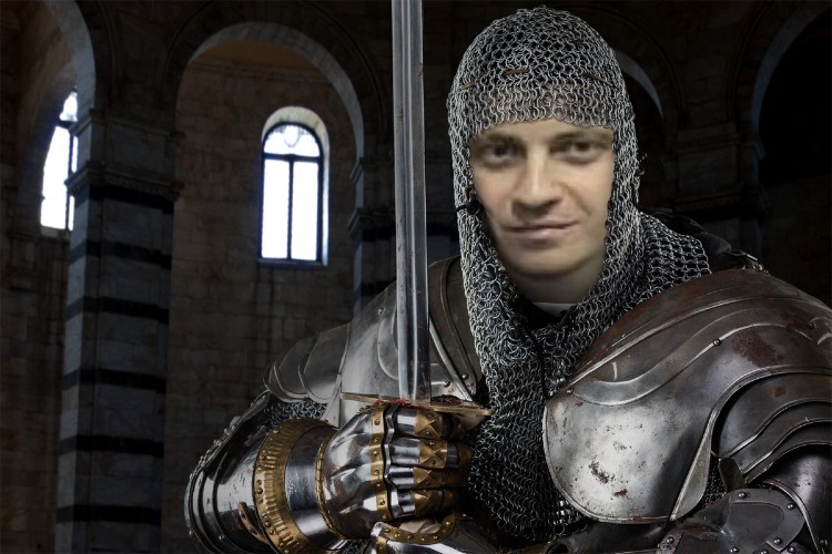 Create meme: knight with sword , knight , The knight's face