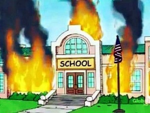 Создать мем: Школа горит