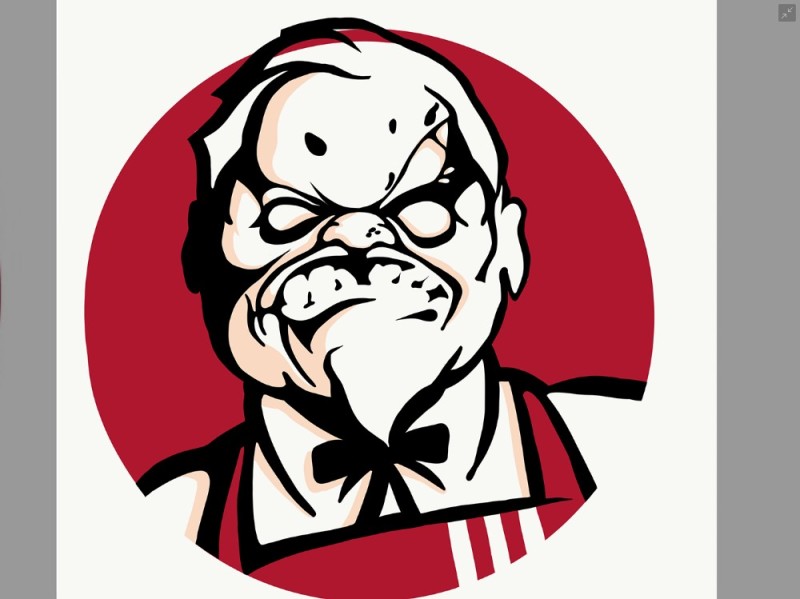 Create meme: KFS drawing, kfc , KFS logo chicken