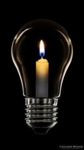 Create meme: drawings light bulb inside the candle, candle, candles on black background