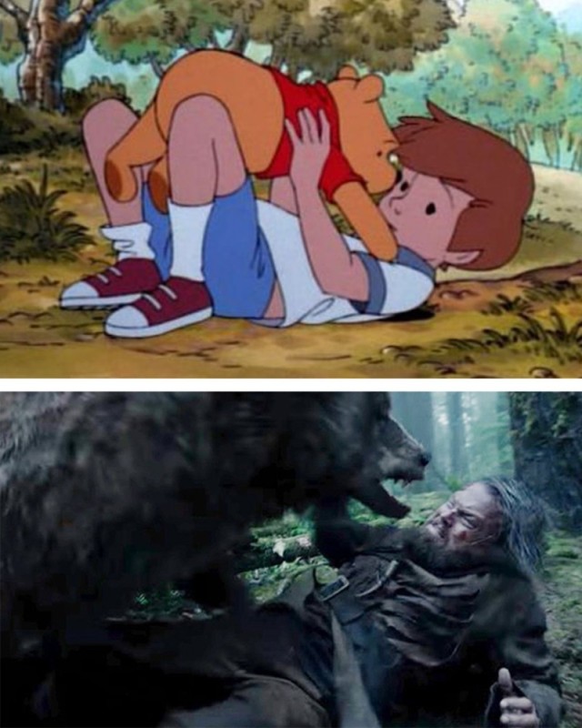 Create meme: Christopher Robin and Vinnie, Winnie the Pooh and Christopher Robin, The surviving winnie the pooh