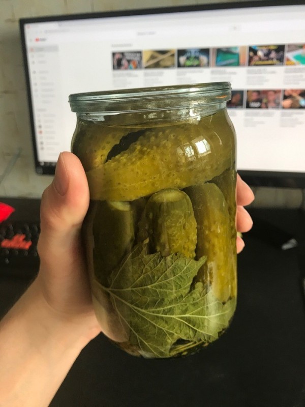 Create meme: pickles in a jar, pickled cucumbers, pickles