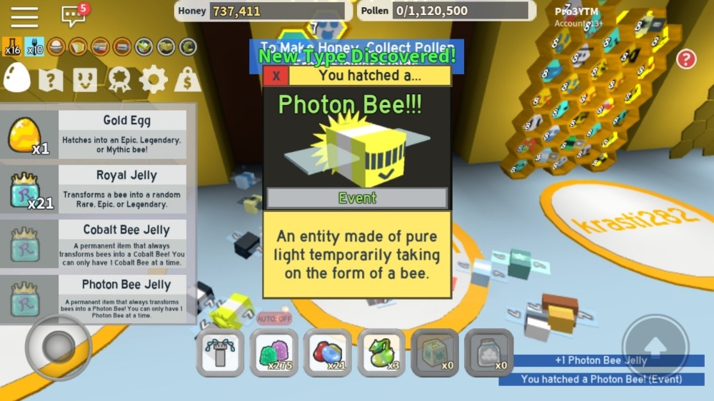 Create Meme How Much Is The Photon Bee In Rebekah A Screenshot Of The Game Bee Swarm Simulator Cobalt And Crimson Bee Bee Pictures Meme Arsenal Com - roblox bee swarm simulator legendary