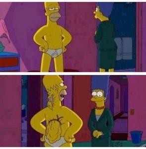 Create meme: Homer and Bart meme, the simpsons jokes, the simpsons