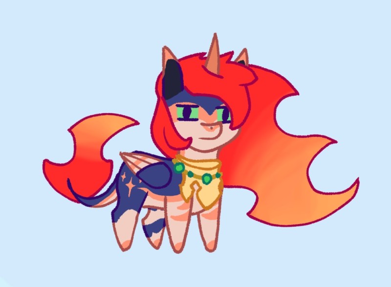 Create meme: batpony with red hair, pony , Bouzetta Chan