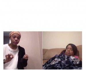 Создать мем: темнокожая девушка, мемы про мать, черная женщина мем