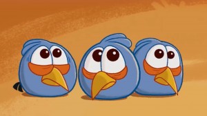 Создать мем: синяя троица, злые птички, angry birds