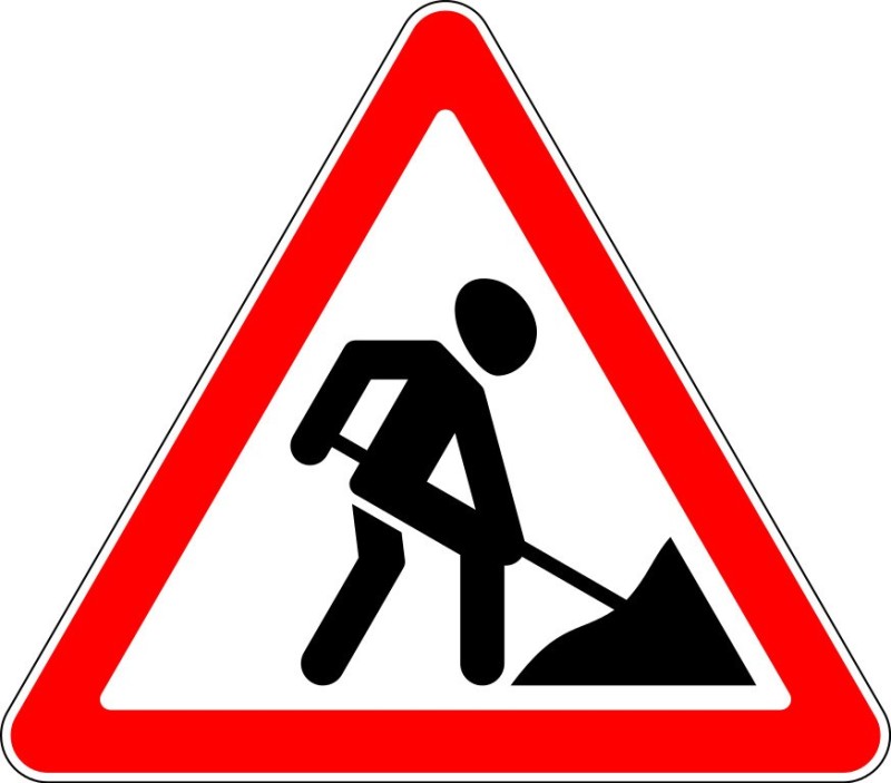 Create meme: sign 1 25 road works, road sign 1.25 road works, traffic signs