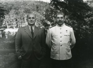 Create meme: Stalin and Beria