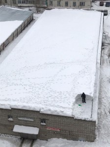 Create meme: clean snow, snow, the snow on the roof