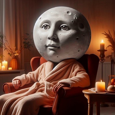Create meme: the face of the moon, The moon with a human face, The moon is smiling
