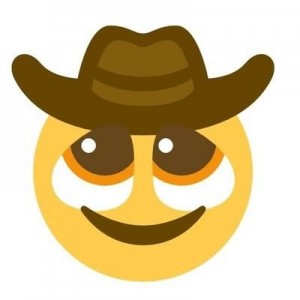 Создать мем: discord emoji, смайлик ковбой, sad cowboy emoji