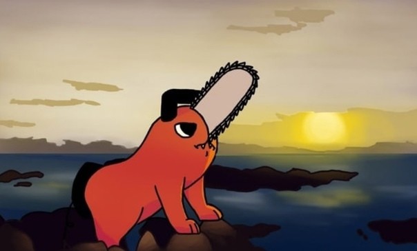 Create meme: dog man chainsaw, random picchi, cartoons 
