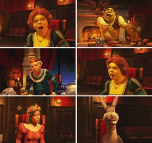 Create meme: Shrek Fiona, Fiona's dad, Harold, Shrek donkey, Fiona Shrek