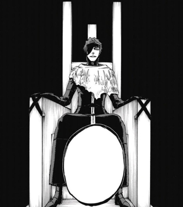 Create meme: Aizen on the throne manga, Aizen souske on the throne, fashion illustration