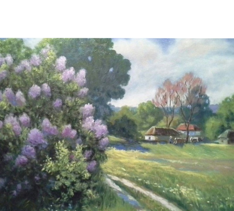 Create meme: lilac painting, Egornov lilac, lilac oil paintings