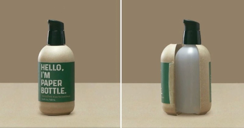 Create meme: innisfree paper bottle, plastic bottle, packaging design