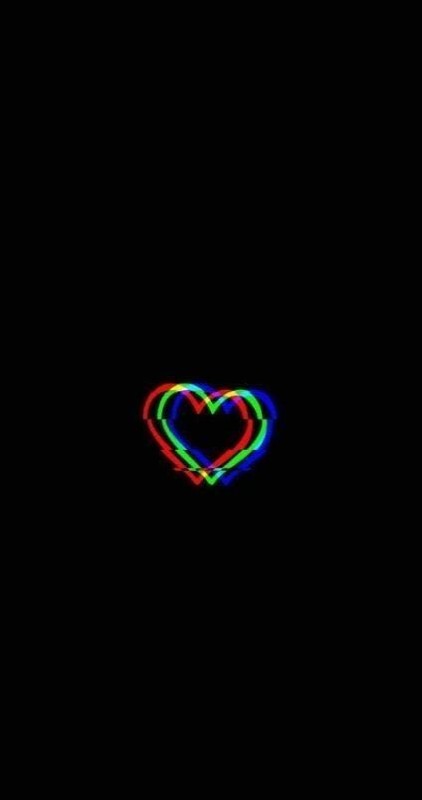 Create meme: darkness, rainbow heart, neon signs