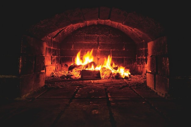 Create meme: stone oven, fireplace fire, the fire in the furnace 