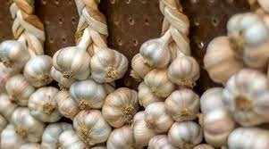 Create meme: garlic, spring garlic, large garlic