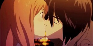 Создать мем: anime, higashi no eden, восточный эдем поцелуй
