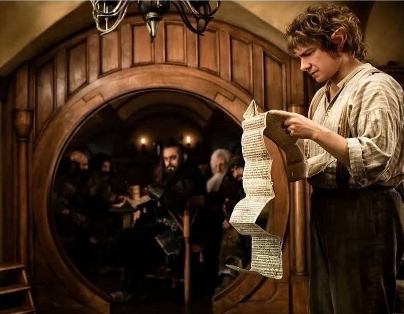 Create meme: the hobbit , bilbo baggins the hobbit, the hobbit an unexpected journey stills from the movie bilbo