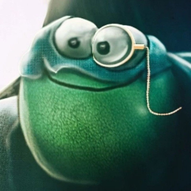Создать мем: crazy frog, игрушка, monsters at work mike wazowski
