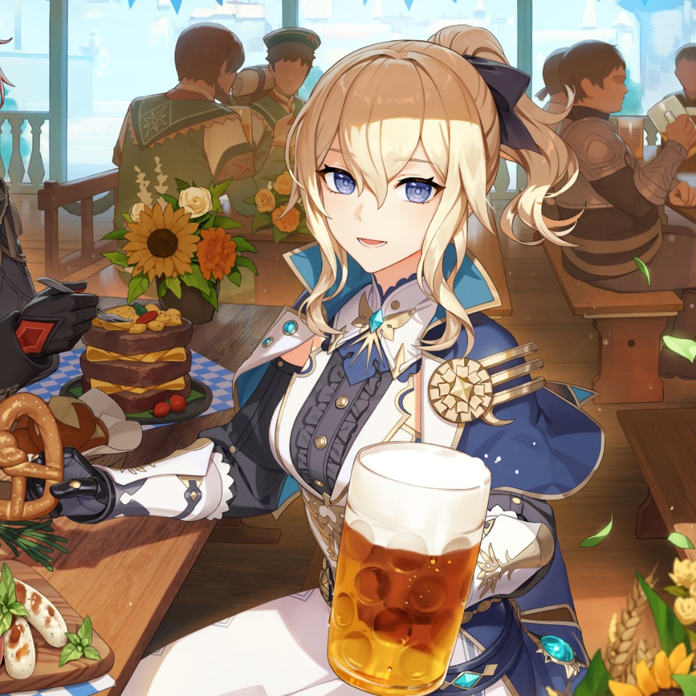Create meme: anime beer, Oktoberfest anime, anime girls