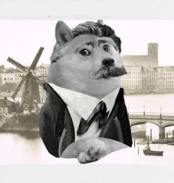 Create meme: nietzsche memes, dogelore, Doge in a suit