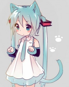 Create meme: anime chibi, chibi neko, snow miku 2019